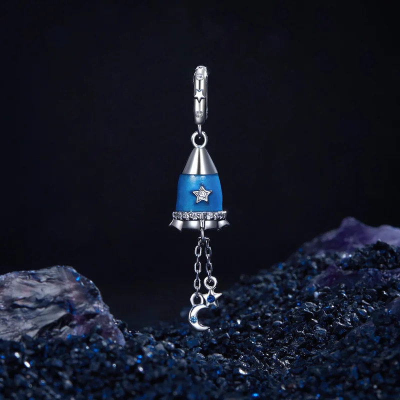 (imagem para) Pingente Foguete Estrela e Lua Estilo PANDORA - SCC2788 - Visualizar 2