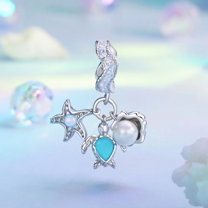 (imagem para) PINGENTE OCEANO AZUL ESTILO PANDORA - BSC992 - Visualizar 2