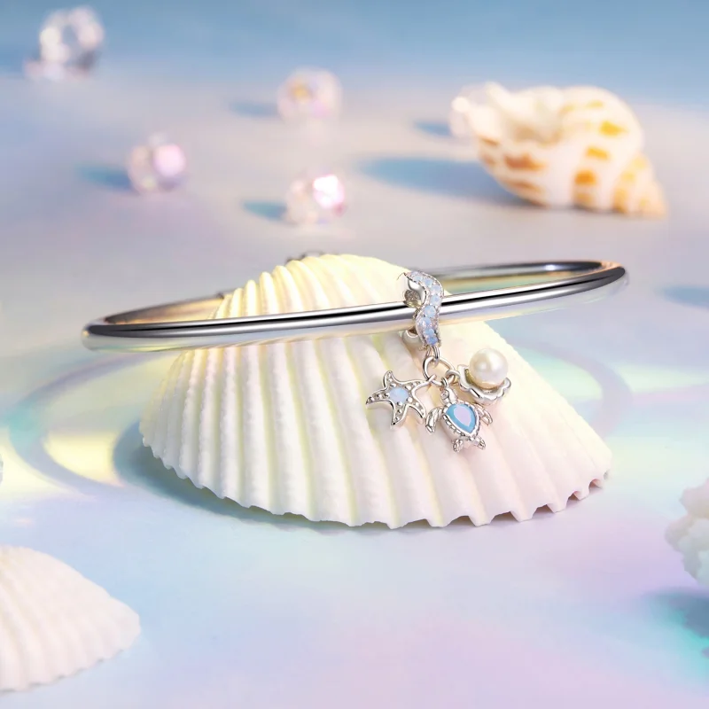 (imagem para) PINGENTE OCEANO AZUL ESTILO PANDORA - BSC992 - Visualizar 3