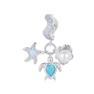 (imagem para) PINGENTE OCEANO AZUL ESTILO PANDORA - BSC992