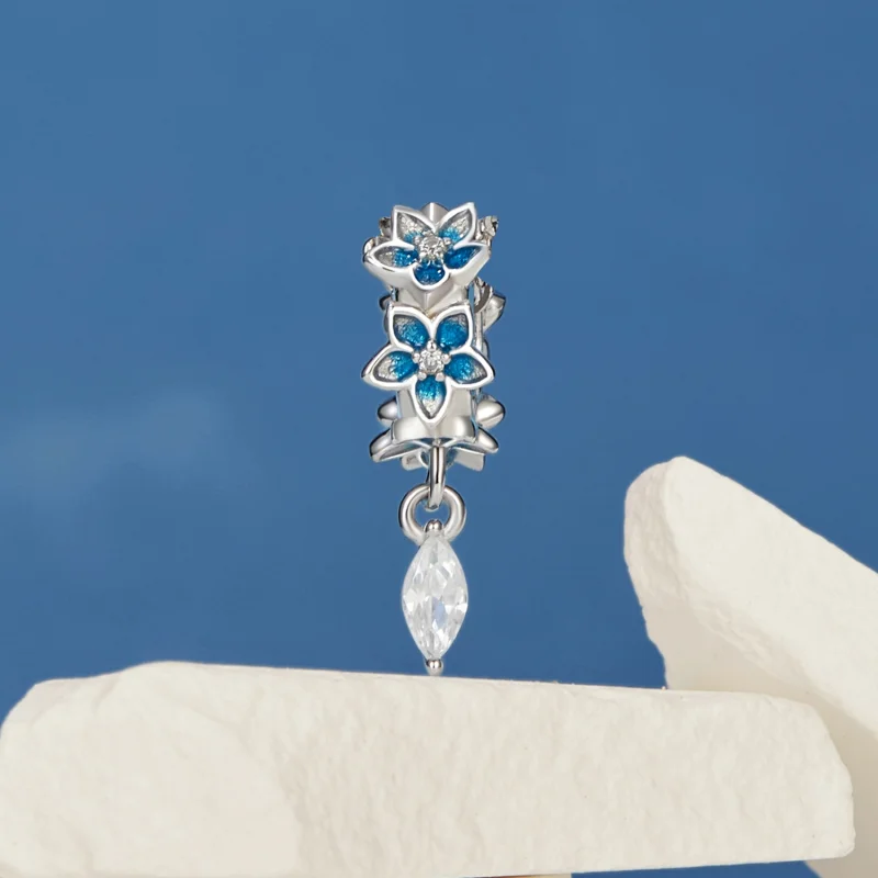 (imagem para) Pingente pequeno de delfínio estilo PANDORA - BSC1028 - Visualizar 2