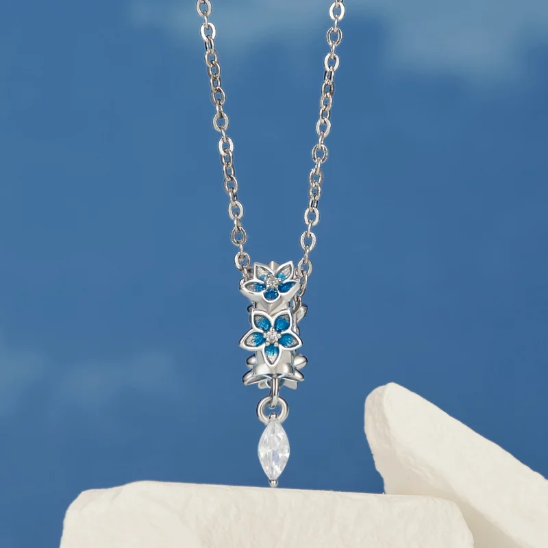 (imagem para) Pingente pequeno de delfínio estilo PANDORA - BSC1028 - Visualizar 3