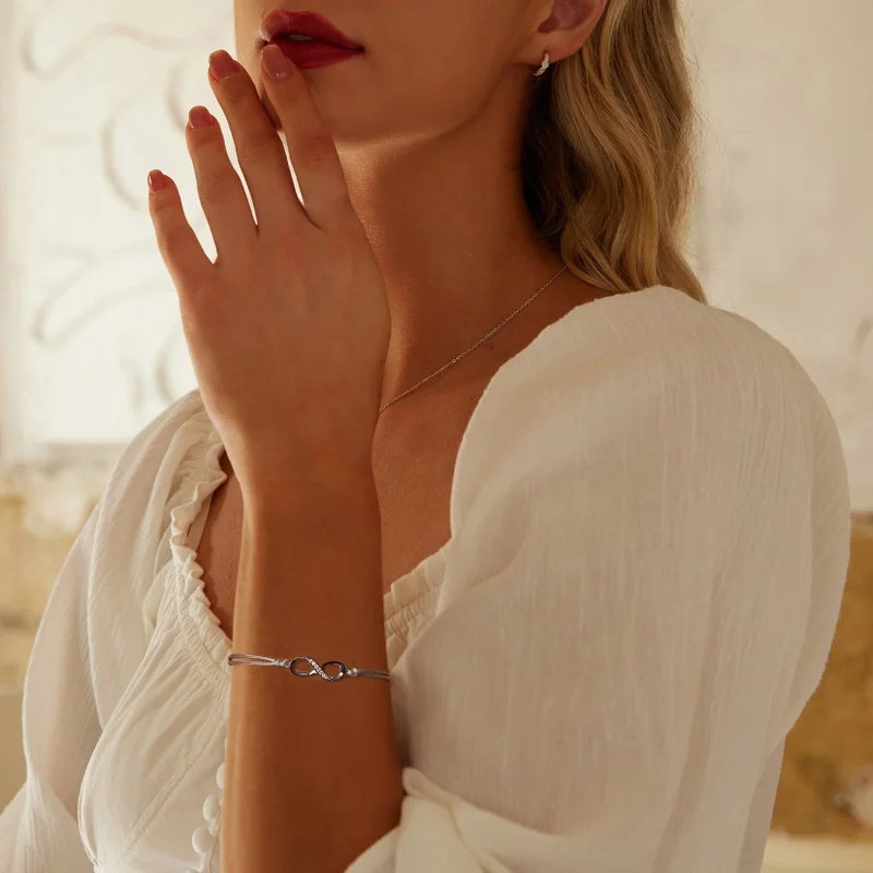 (imagem para) Pulseira com Símbolo do Infinito Estilo PANDORA - SCB279 - Visualizar 6