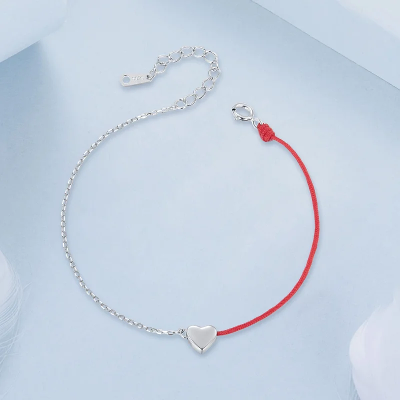 (imagem para) Pulseira de fio vermelho estilo PANDORA Love - BSB180 - Visualizar 3
