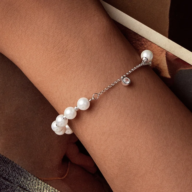 (imagem para) Bracelete de Franja com Contas de Concha Estilo PANDORA - BSB189 - Visualizar 3