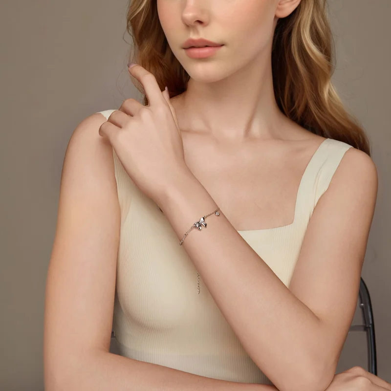 (imagem para) Bracelete de Laço Estilo PANDORA - BSB187 - Visualizar 7