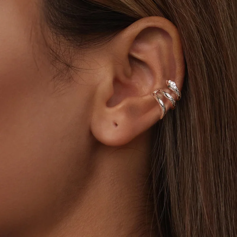 (imagem para) Brinco de Pressão Estilo PANDORA Cobra - SCE1779 - Visualizar 6