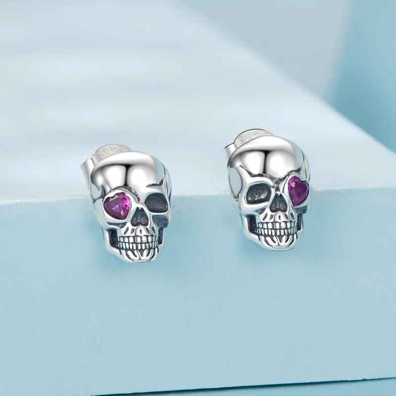 (imagem para) Brincos Caveira Estilo PANDORA - SCE1771 - Visualizar 2