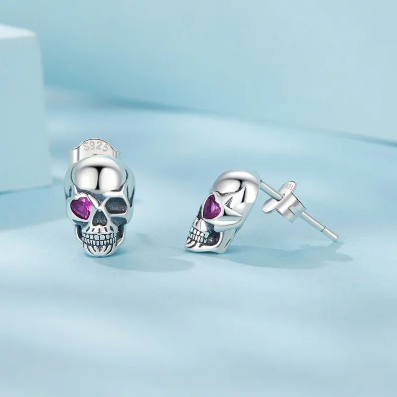 (imagem para) Brincos Caveira Estilo PANDORA - SCE1771 - Visualizar 4