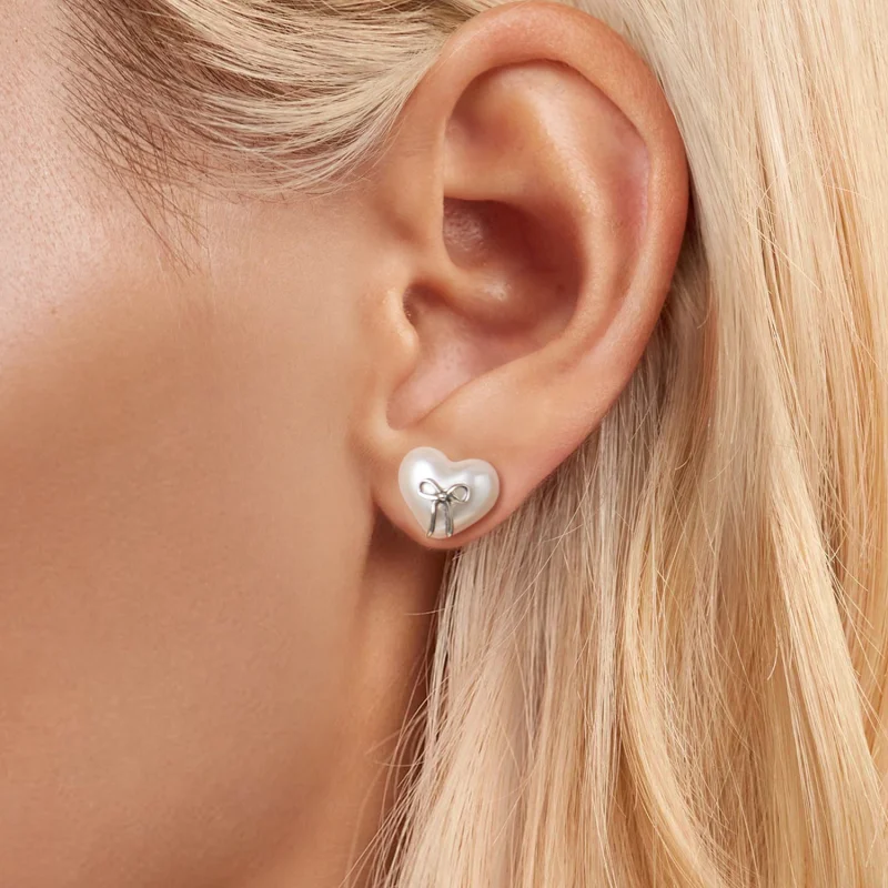 (imagem para) Brincos Coração com Laço PANDORA - SCE1810 - Visualizar 5