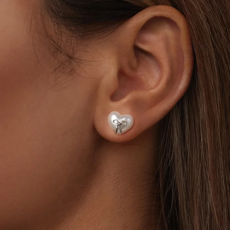 (imagem para) Brincos Coração com Laço PANDORA - SCE1810 - Visualizar 6
