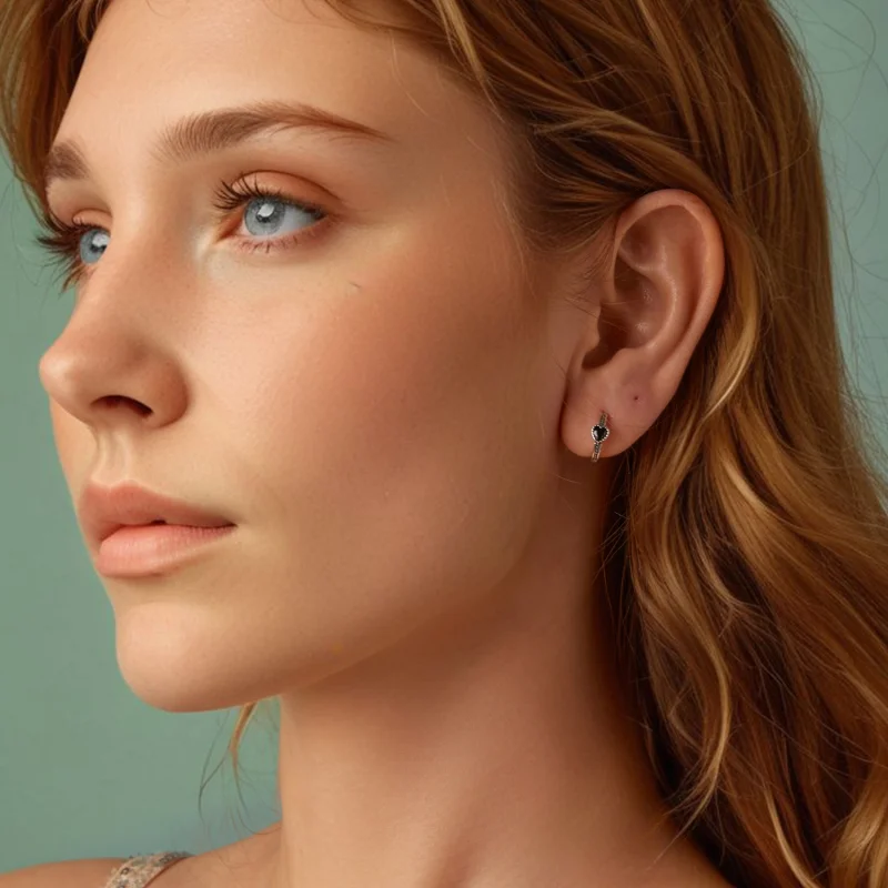 (imagem para) Brincos Coração da Noite PANDORA Style - SCE1800 - Visualizar 8