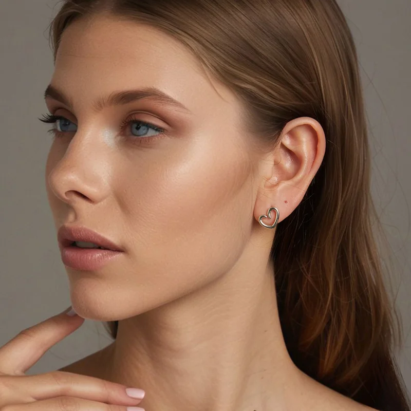 (imagem para) Brincos Coração Estilo PANDORA - SCE1769 - Visualizar 7