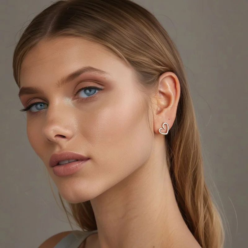 (imagem para) Brincos Coração Estilo PANDORA - SCE1769 - Visualizar 8