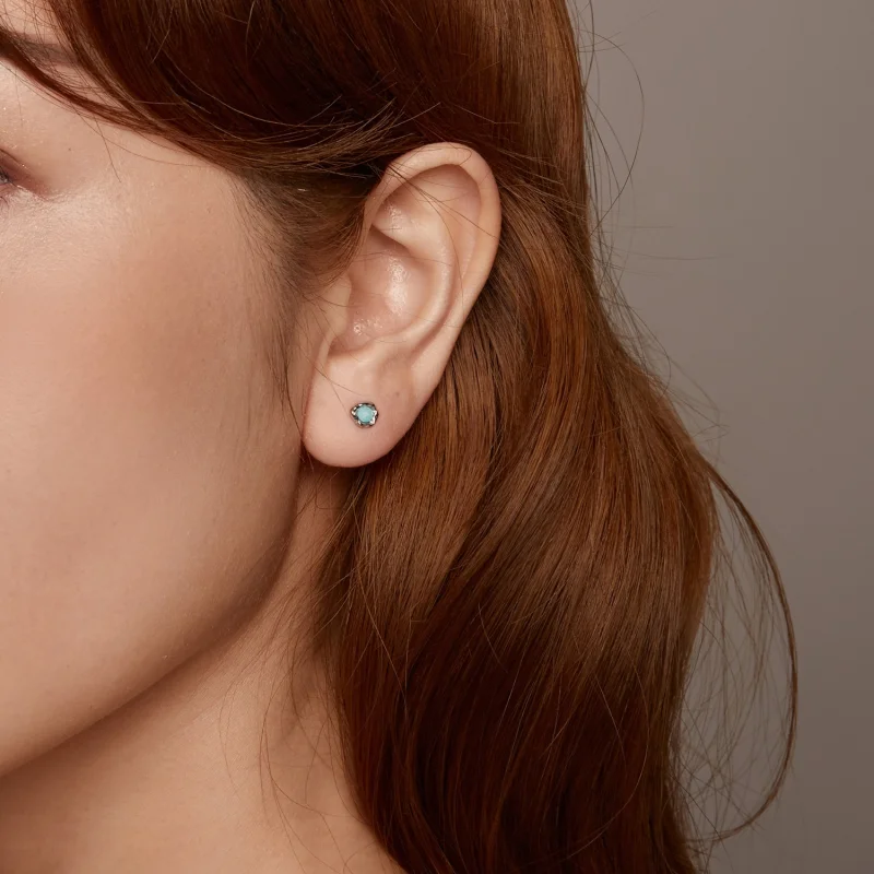 (imagem para) Brincos de Amazonita Estilo PANDORA - BSE1056 - Visualizar 9