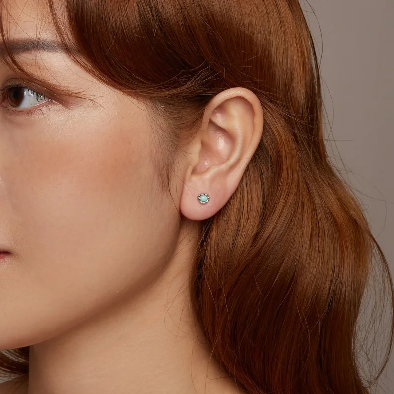 (imagem para) Brincos de Amazonita Estilo PANDORA - BSE1056 - Visualizar 10