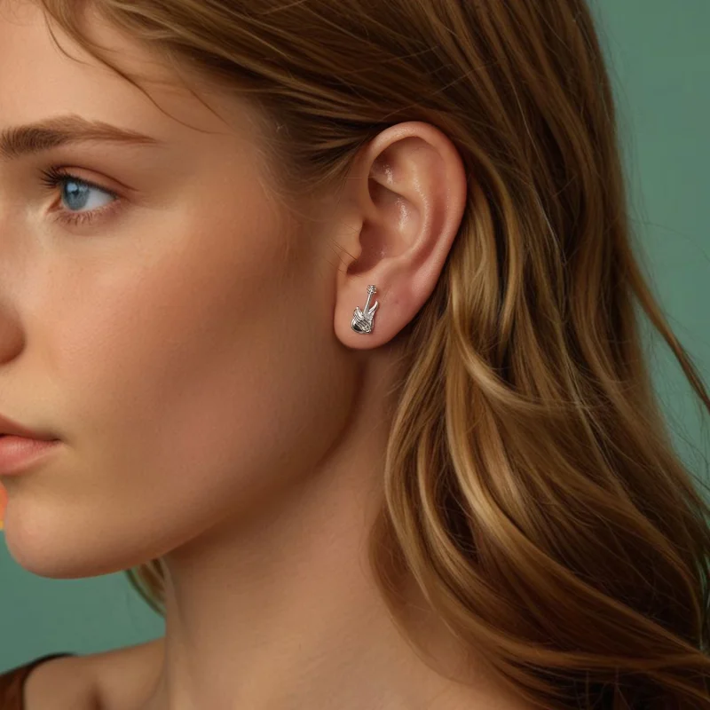 (imagem para) Brincos de Baixo com Mão de Esqueleto Estilo PANDORA - SCE1806 - Visualizar 8