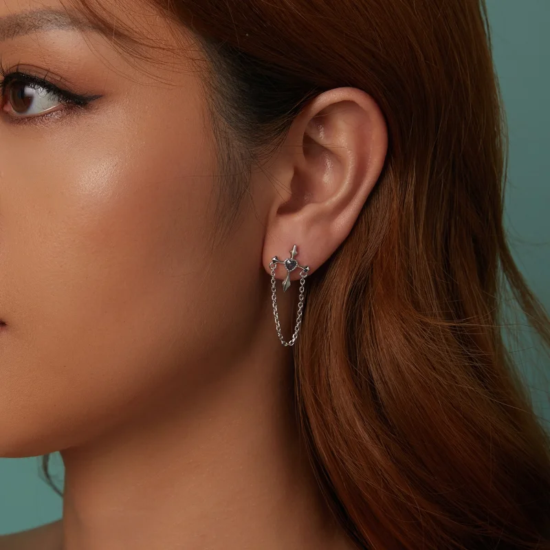 (imagem para) Brincos de corrente estilo PANDORA cruz - SCE1808 - Visualizar 10