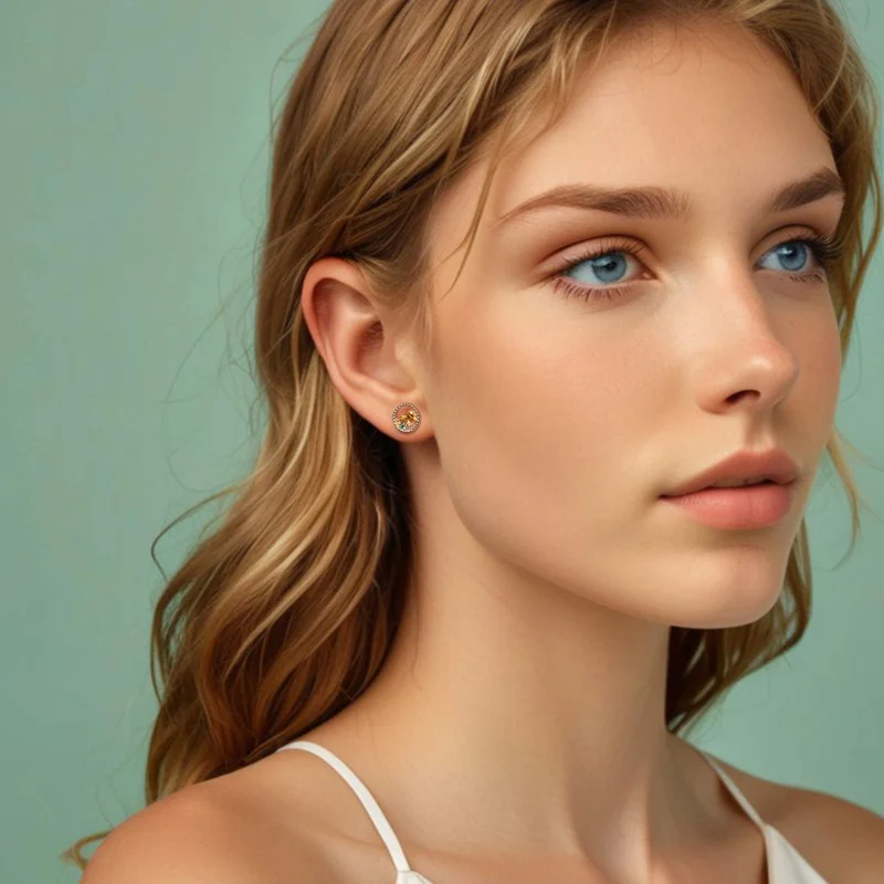 (imagem para) Brincos de elefante dourado estilo PANDORA - SCE1794 - Visualizar 7