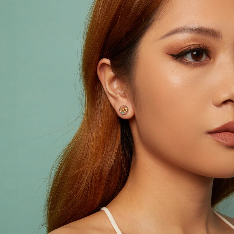 (imagem para) Brincos de elefante dourado estilo PANDORA - SCE1794 - Visualizar 9