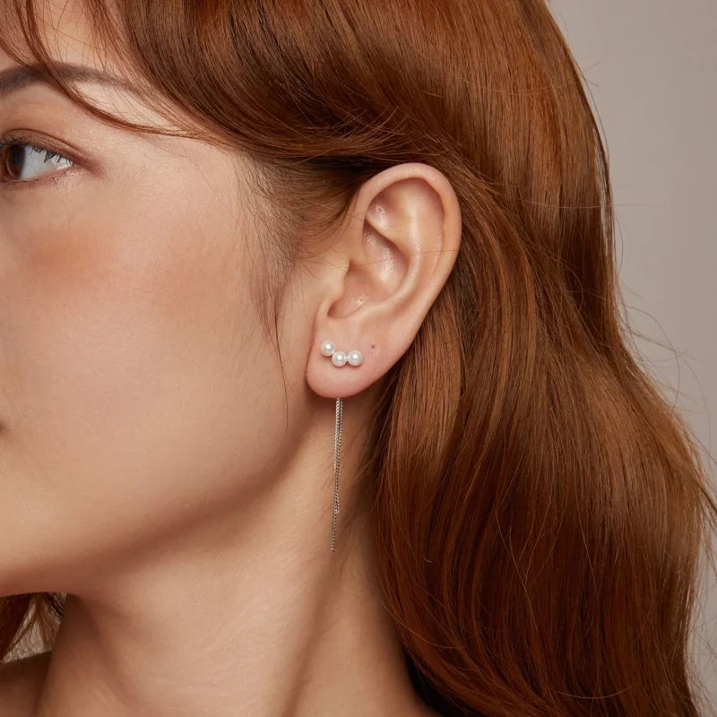 (imagem para) Brincos de Franja com Pérola de Concha PANDORA Style - SCE1777 - Visualizar 10