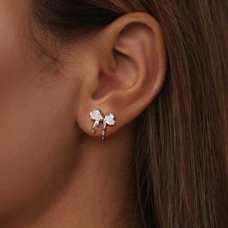 (imagem para) Brincos de Laço Estilo PANDORA - BSE1061 - Visualizar 6