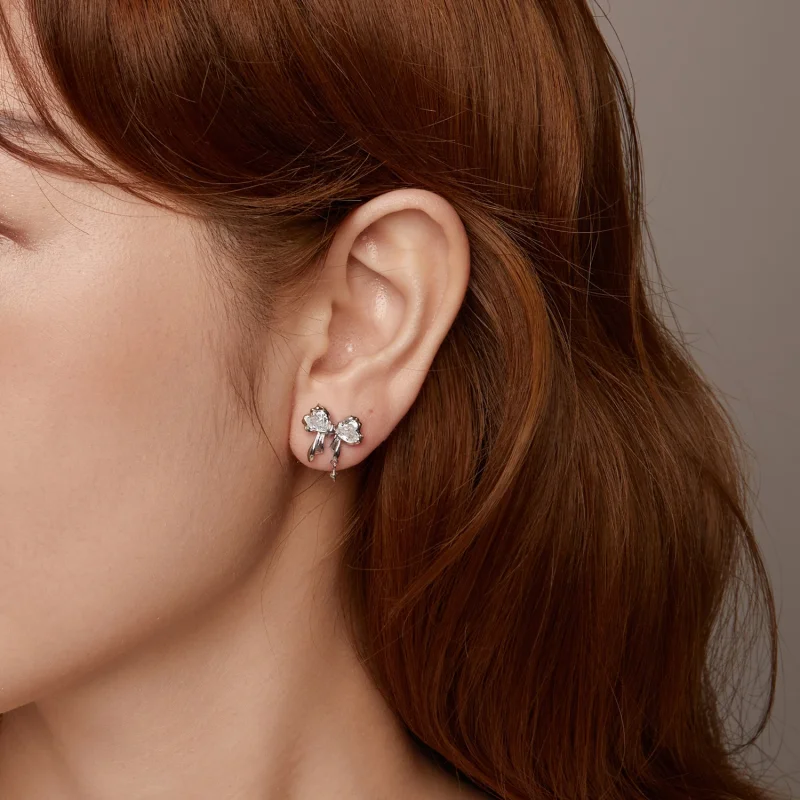 (imagem para) Brincos de Laço Estilo PANDORA - BSE1061 - Visualizar 10