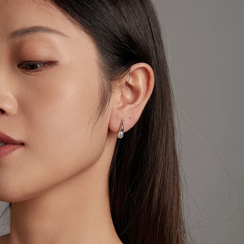 (imagem para) Brincos de Pérola em Forma de Lágrima Estilo PANDORA - BSE1054 - Visualizar 9