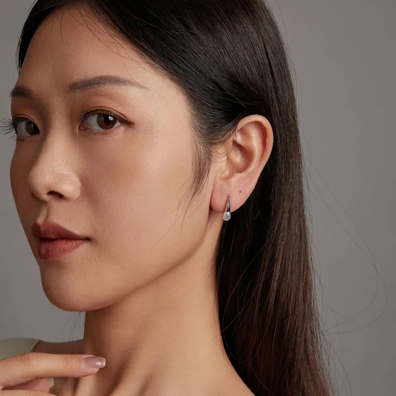 (imagem para) Brincos de Pérola em Forma de Lágrima Estilo PANDORA - BSE1054 - Visualizar 10