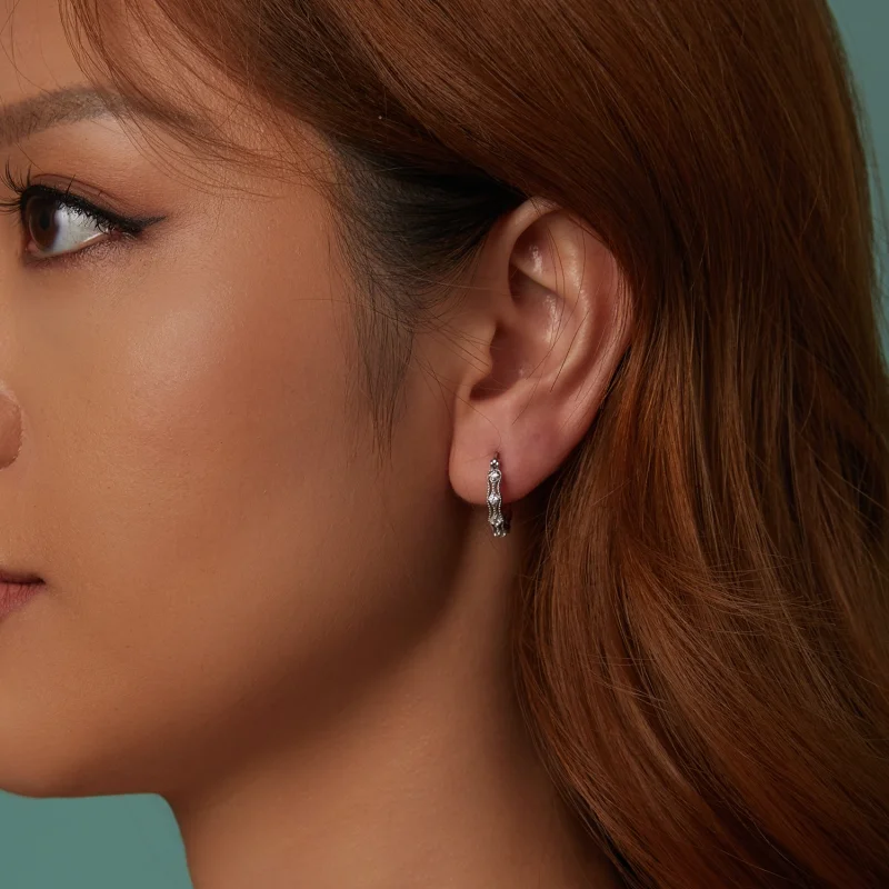 (imagem para) Brincos de Renda Estilo PANDORA - BSE1101 - Visualizar 8