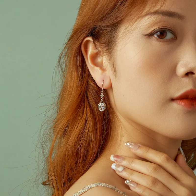 (imagem para) Brincos Estilo PANDORA em Forma de Lágrima - BSE1087 - Visualizar 10