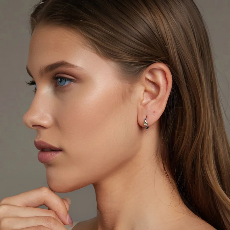 (imagem para) Brincos Estrela Coloridos Estilo PANDORA - BSE1048 - Visualizar 7