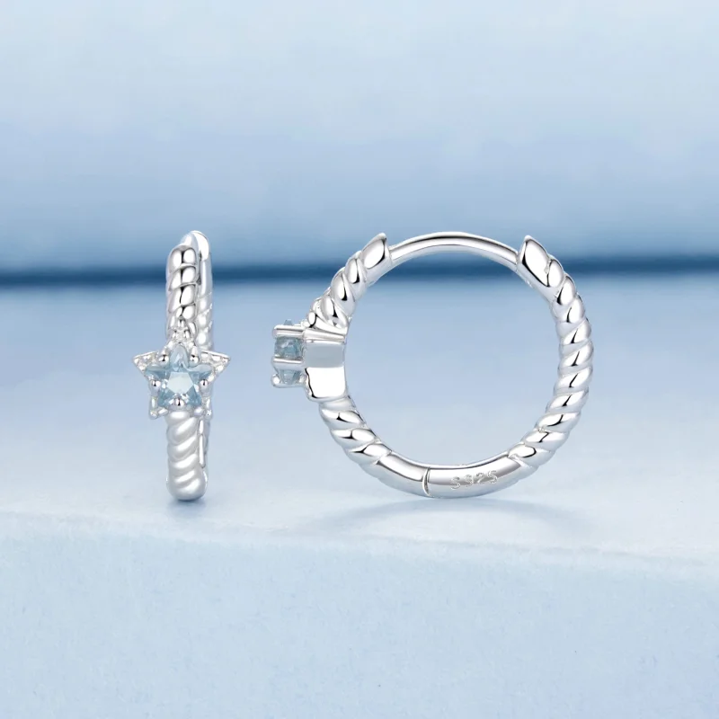 (imagem para) Brincos Estrela Estilo PANDORA - BSE1090 - Visualizar 2