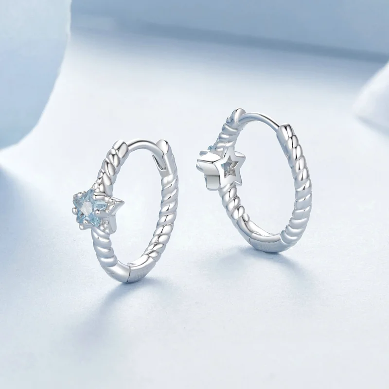 (imagem para) Brincos Estrela Estilo PANDORA - BSE1090 - Visualizar 4