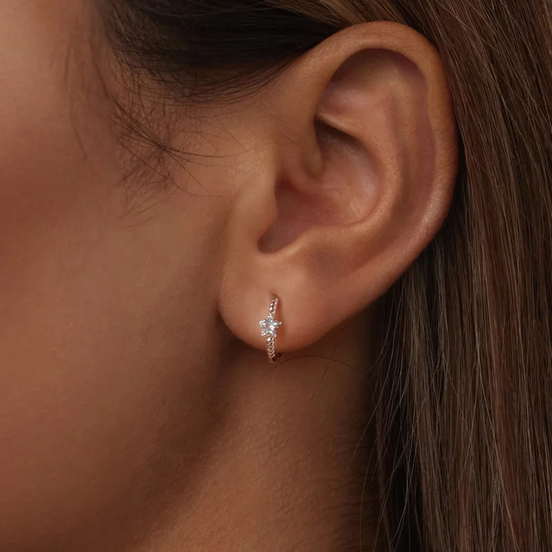 (imagem para) Brincos Estrela Estilo PANDORA - BSE1090 - Visualizar 6
