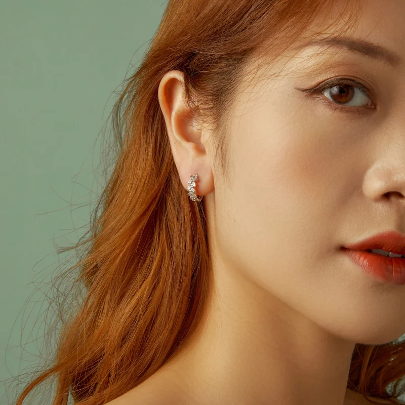 (imagem para) Brincos Folha Estilo PANDORA - BSE1086 - Visualizar 9