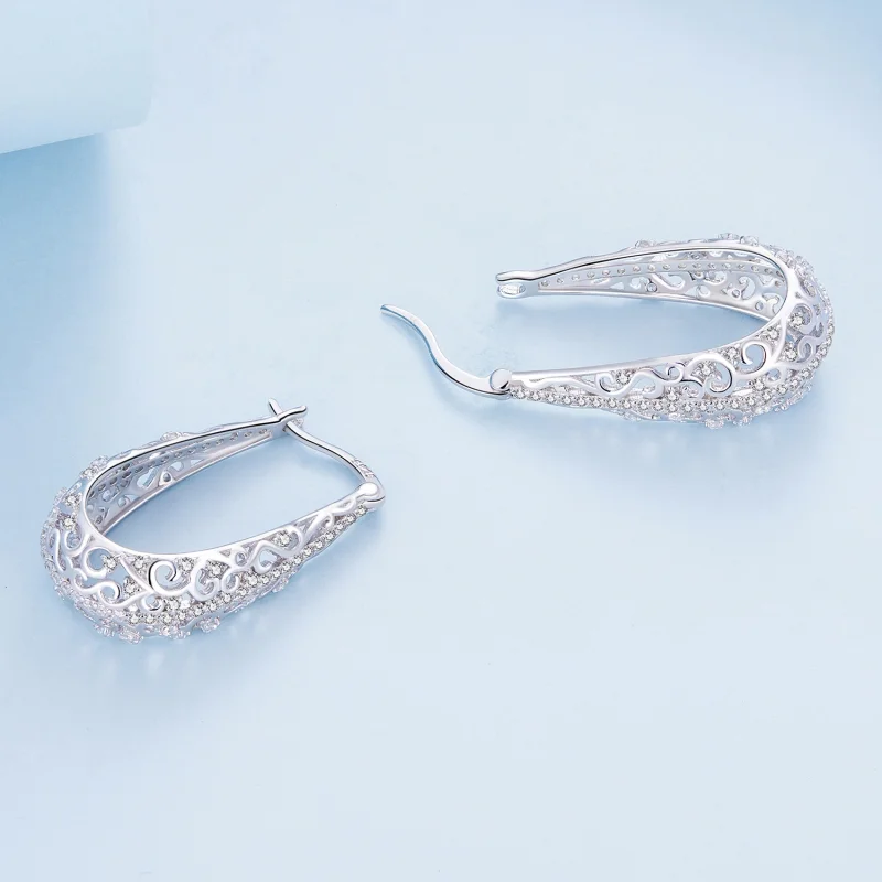 (imagem para) Brincos Padrão Estilo PANDORA - BSE753 - Visualizar 4