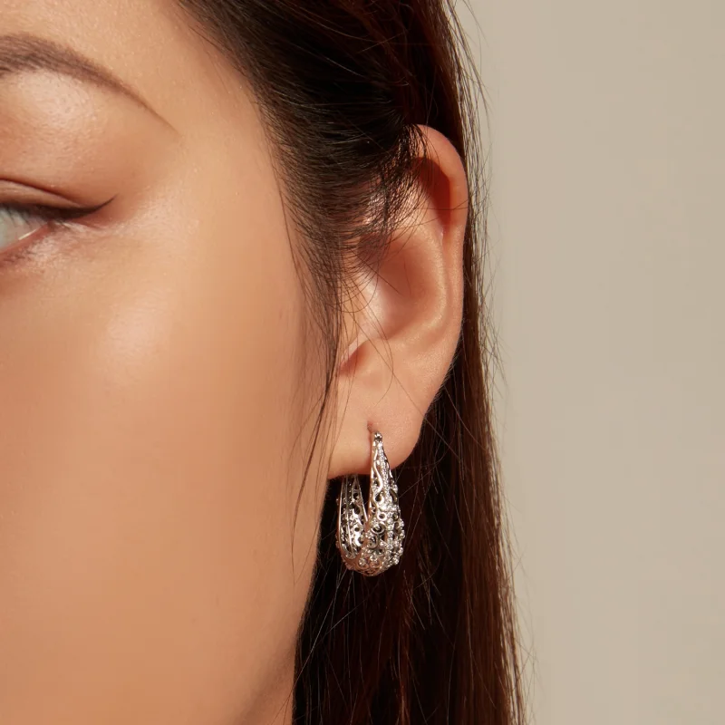 (imagem para) Brincos Padrão Estilo PANDORA - BSE753 - Visualizar 5