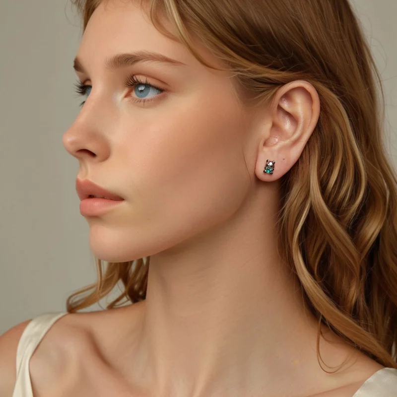 (imagem para) Brincos Panda Estilo PANDORA Coração - SCE1775 - Visualizar 7