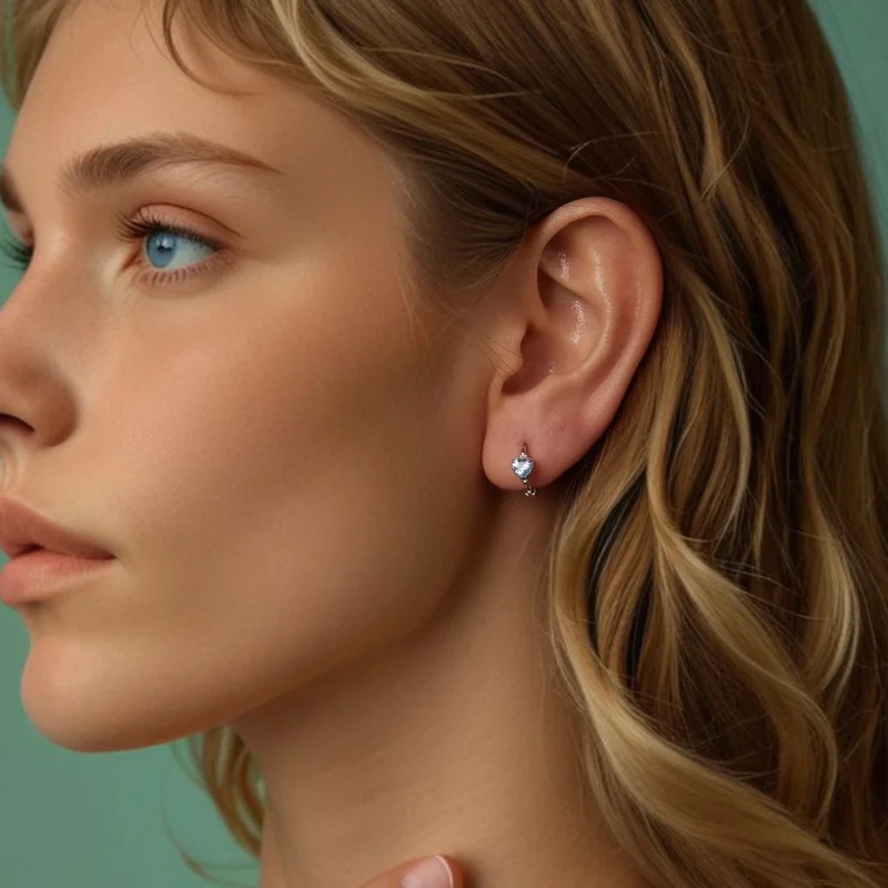 (imagem para) Brincos PANDORA Estilo Coração do Mar - BSE1099 - Visualizar 6