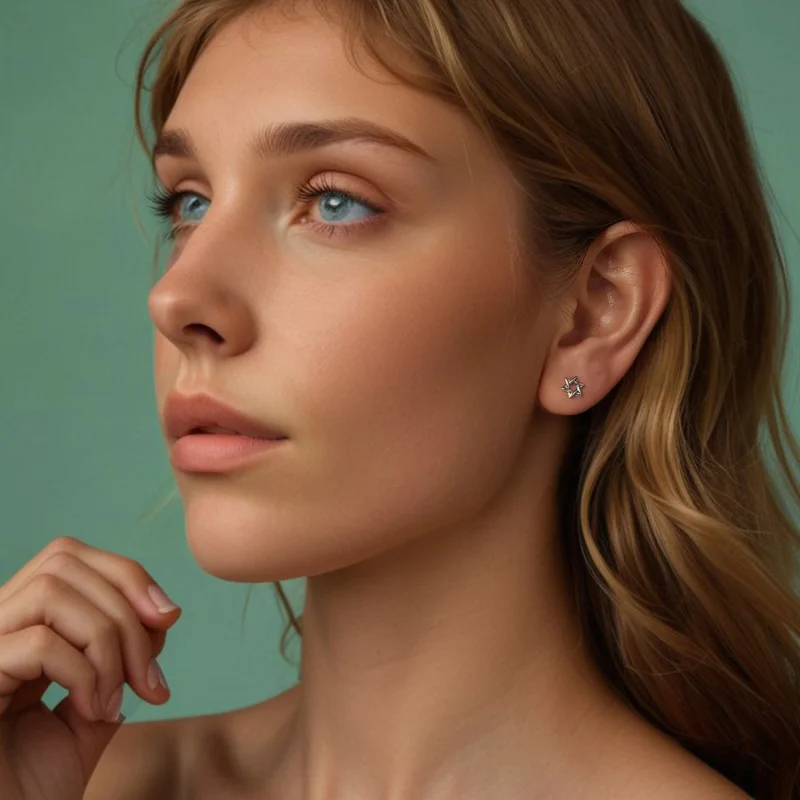 (imagem para) Brincos PANDORA Estilo Estrela de Seis Pontas - SCE1809 - Visualizar 7