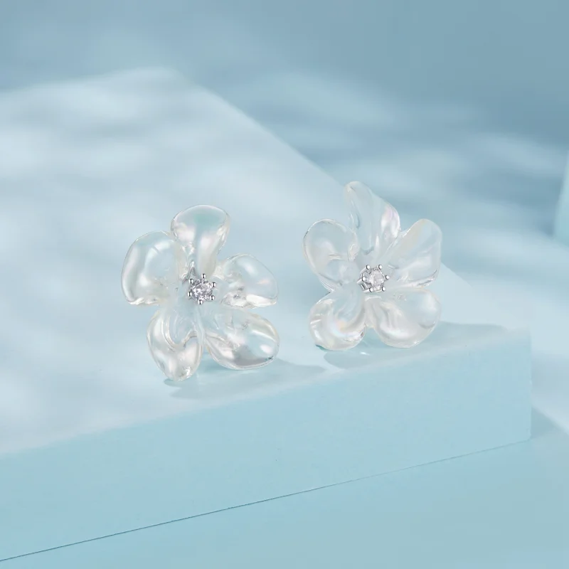 (imagem para) Brincos PANDORA Style Flor Fresca - SCE1804 - Visualizar 2