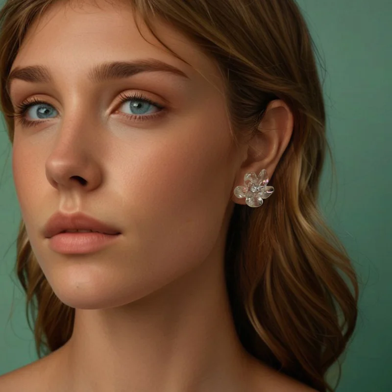 (imagem para) Brincos PANDORA Style Flor Fresca - SCE1804 - Visualizar 7