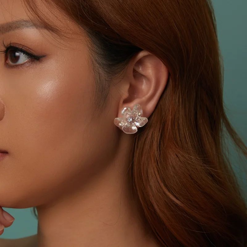 (imagem para) Brincos PANDORA Style Flor Fresca - SCE1804 - Visualizar 10