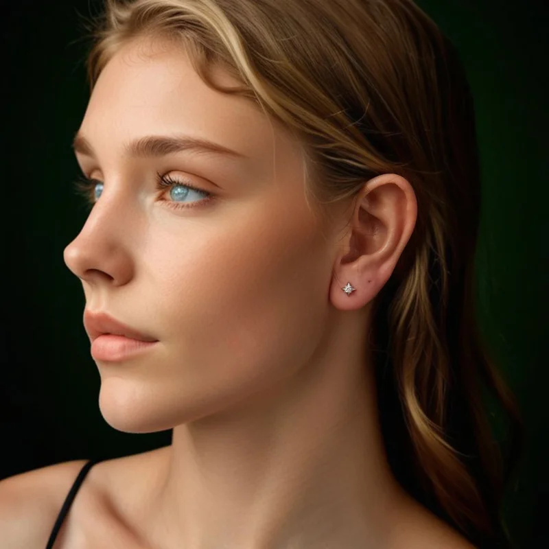 (imagem para) Brincos PANDORA Style Star cintilantes (um certificado) - MSE067 - Visualizar 7