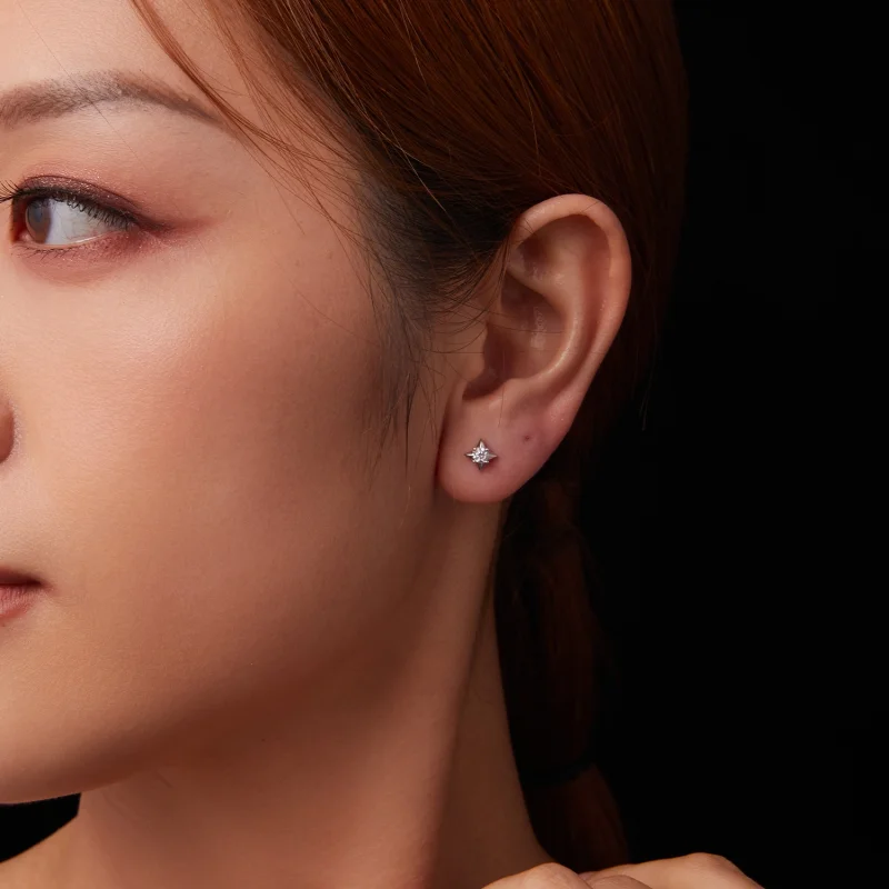 (imagem para) Brincos PANDORA Style Star cintilantes (um certificado) - MSE067 - Visualizar 10