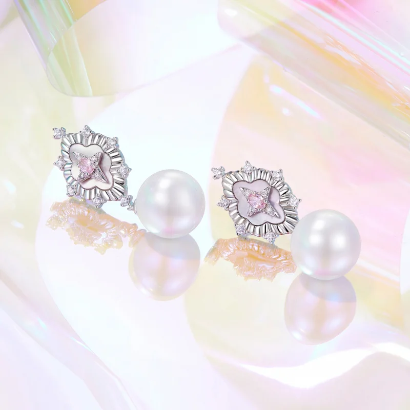 (imagem para) Brincos PANDORA Style Starlight rosa - YIE246 - Visualizar 3