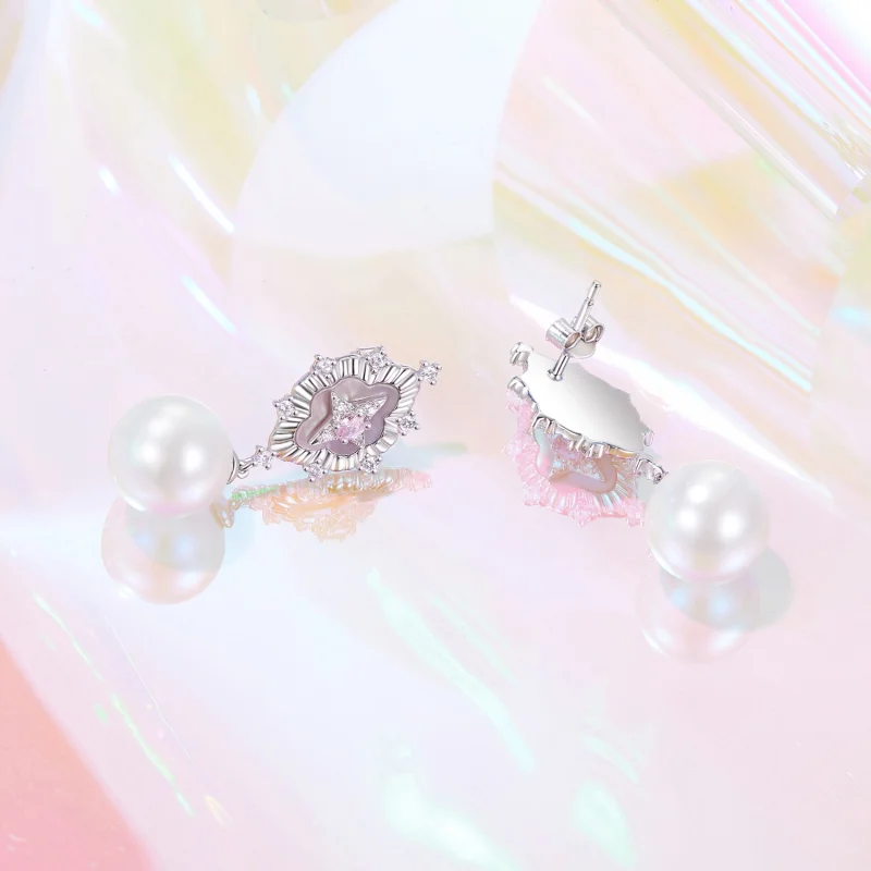 (imagem para) Brincos PANDORA Style Starlight rosa - YIE246 - Visualizar 4