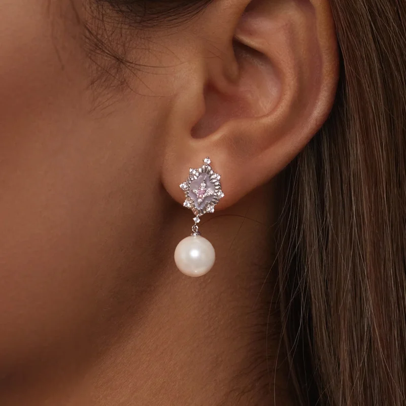 (imagem para) Brincos PANDORA Style Starlight rosa - YIE246 - Visualizar 6