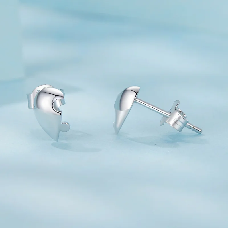 (imagem para) Brincos Quebra-Cabeça Coração PANDORA Style - SCE1770 - Visualizar 4